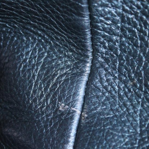 Coach Mickie Metallic Blue Leather Backpack - Picture 6 of 6